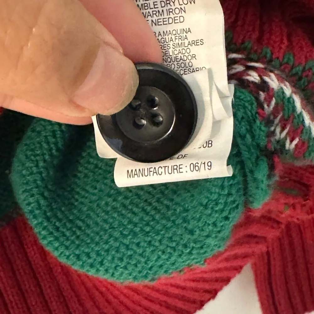 Festive Christmas Men's Sweater with Tie Design- Size XL